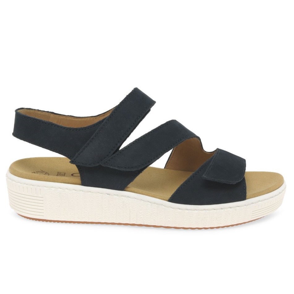 Gabour | Sandales Exclusives Pour Femmes En Nubuck Marigold Bleu Nuit